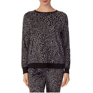 Animal Printed Velour Jogger Sleep Set